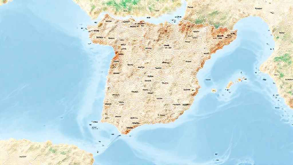 نقشه کشور اسپانیا